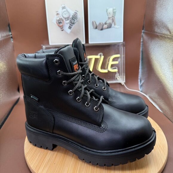 Timberland PRO Black 6in” Waterproof, Insulated, Steel Toe, EH, Work boot Sz 9 - Picture 1 of 12